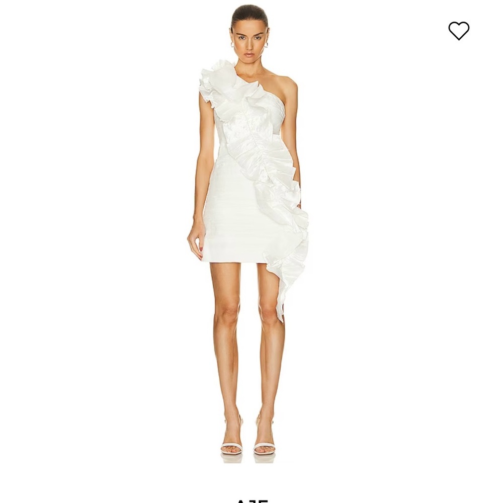 Aje one shoulder white dress